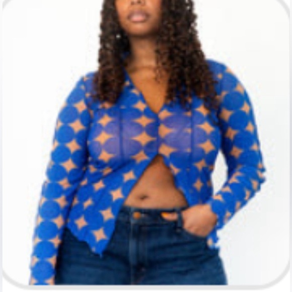 Mixed by Nasrin Midnight Disco Mesh Top - Picture 7 of 8